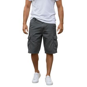 Levis Shorts Mens 40 Gray Cargo Button Pockets Utility 100% Cotton Work 9"Inseam